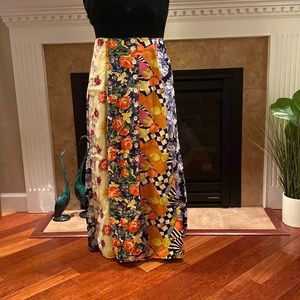 JouJou journey Vintage maxi patchwork skirt, farm rio, anthropology vibes here